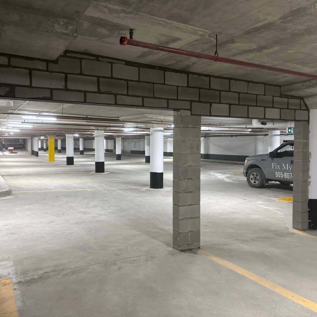 Underground Parking Garage Block Repair: Hamilton Commercial Project